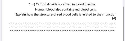Carbon dioxide is carried in blood plasma.

Human blood also contains red blood cells. 
Explain ho