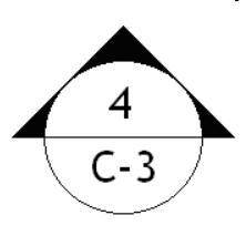 Which statement correctly describes the section symbol?

A. The section is on sheet 4 in folder C-