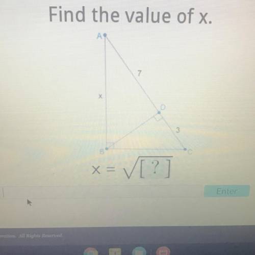 Marking brainliest :0 !!
find the value of x