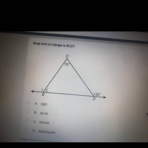 What kind of triangle is bcd