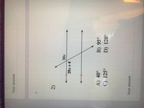 Find the measure of the angle, PLEASE I NEED HELP-

I have a test review today, please can someone