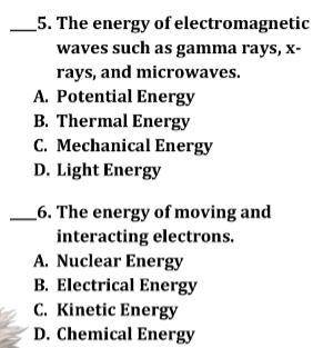 Answer numbers 1-8
(Don't answer if you don't know)