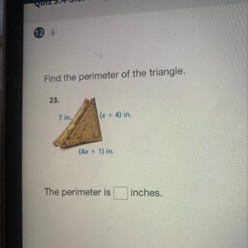 Find the perimeter of the triangle.