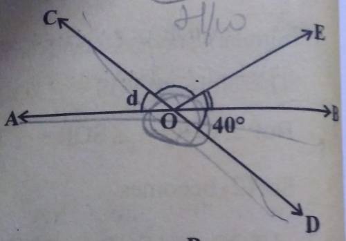 In the given figure lines AB and CD intersect

ato. If angle AOC + angle BOE = 70 and angle DOB =4