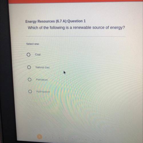 Which of the following is a renewable source of energy?