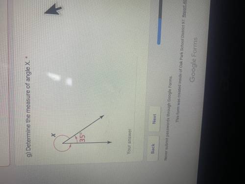 Determine the Measure of angle X