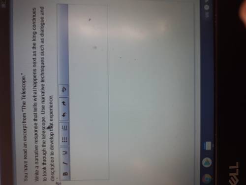 Write a narrative response about the passage “The Telescope” I need help