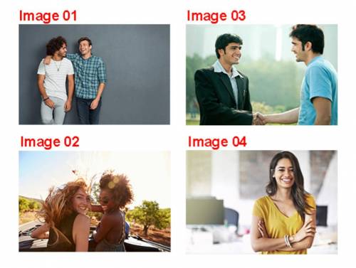 Match the word or expression with its correct image.

1. Amigo. A. Image one
2. Amiga. B. Image tw