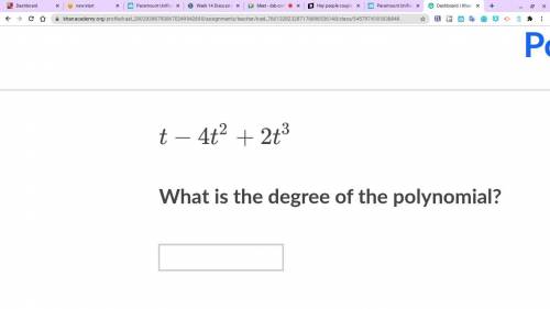 What is the degree of the polynomial?