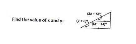 Find the value of X and Y