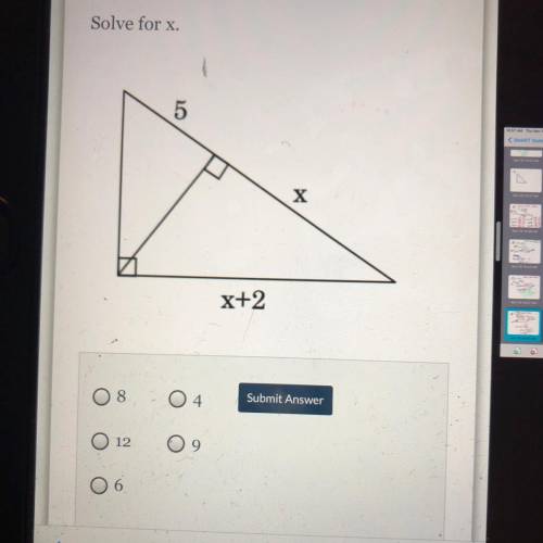 Solve for x. 
Help ASAP please