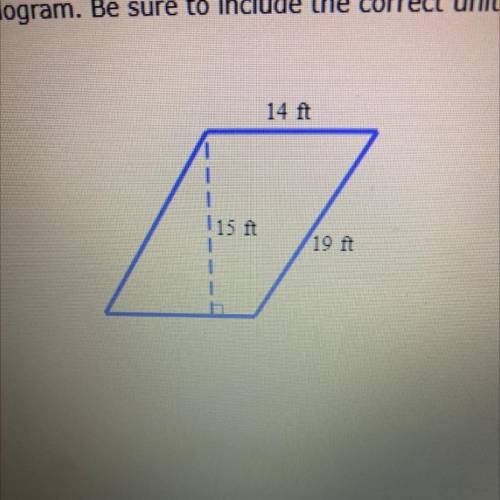 Find the area of this parallelogram?