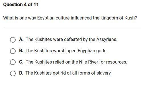 What is one way Egyptian culture influenced the kingdom of Kush?