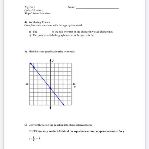 Please help, this is a math test :((