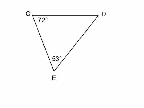 List the angles in order from shortest to longest.
De, CE, CD