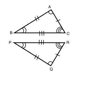 Name the triangle congruent to ΔABC
ΔABC≅Δ