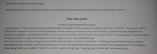Select the correct text in the passage which sentences in the excerpt from Eaton stannard Barrett's