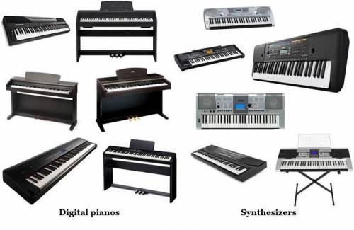 picture is an electronic keyboards where teacher be is a grand piano they may look exactly the same