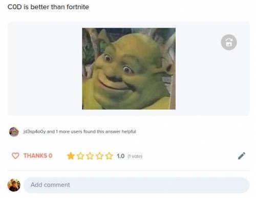Wh0 done rated the smexy shrek a one star smh c'mon now
