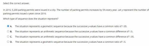 In 2016, 5,200 parking permits were issued in a city. The number of parking permits increases by 5%
