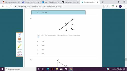 Solve for the are of triangle ABC to the nearest tenth