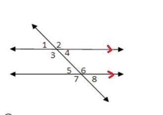 1) Angles 4 and 5 are congruent because they are an example of what kind of special angle pair? (pi