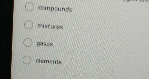 7. Aluminum, iron, copper, and oxygen are all examples of which of the following?