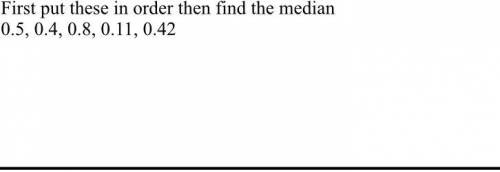 Put decimals in order from smallest to largest and then find the median?