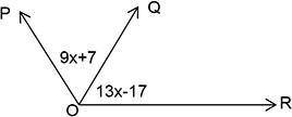 In the figure, if is the angle bisector of ∠POR, find m∠POQ.

Question 9 options:
A) 
61°
B) 
30.5