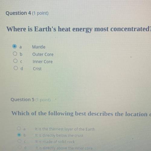 Where is earth heat energy more concentrated?