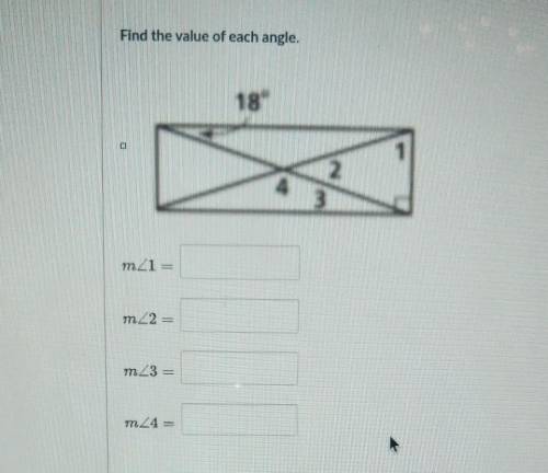 Find the value of each angle.