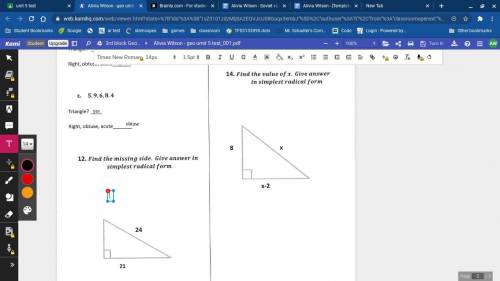 urgent i need help with figuring out how to find the base of a right triangle,