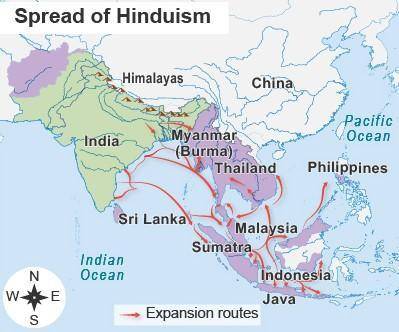 Why do the majority of Hindus live in India and Nepal?

A.Hinduism requires its followers to live