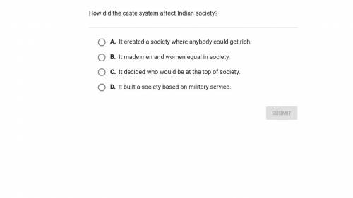 How did the caste system affect Indian society