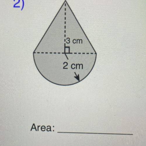 Find the area of a compound shape
The answer is 12cm^2
I just need the steps...