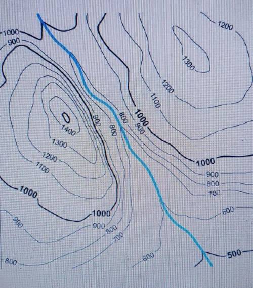 Describe the features shown in the topographic map. Be specific about direction and elevations. Exp