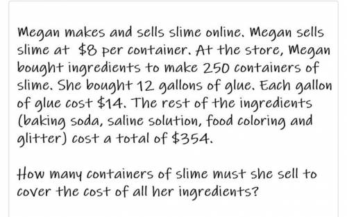 Megan makes and sell slime online.