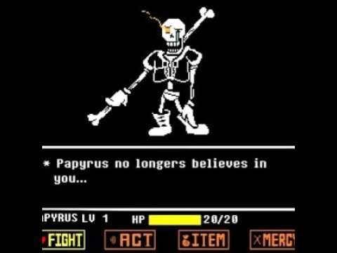 Papyrus is now sad what do you do?