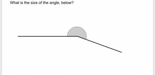 What is the size of the angle, below?