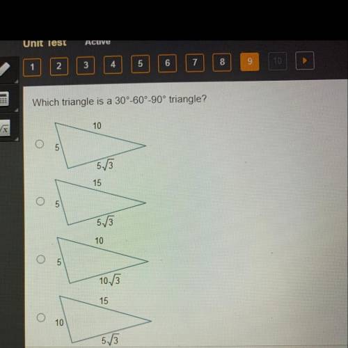 Which triangle is a 30°-60°-90° triangle
