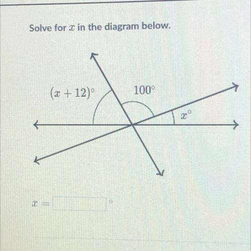 HELP PLEASE ASAP
Solve for x in the diagram below