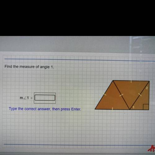Find the measure of angle one. 
i don’t understand.