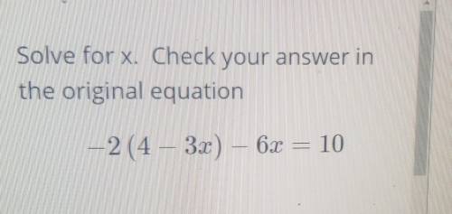 What does x= but it has to equal 10