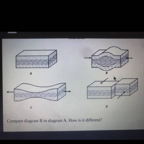 Compare diagram B to diagram A . How is it different