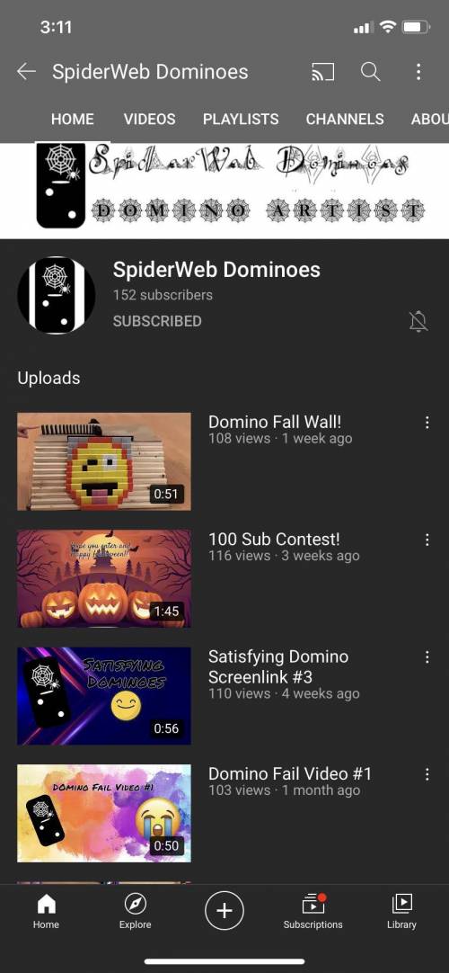 Sub to Spider Web Dominoes on YT. Will give brainliest!!! if post pic for proof.
