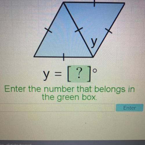 У
y = [?]
Enter the number that belongs in
the green box
Enter