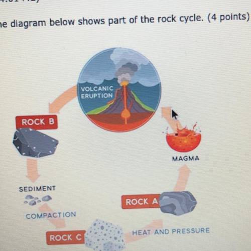 PLEASE HELP

The diagram below shows parts of the rock cycle. 
What type of rock does c repre