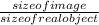 \frac{size of image}{size of real object}