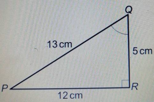 PQR is a right-angled triangle.

Work out the size of angle PQR.Give your answer correct to 1 deci