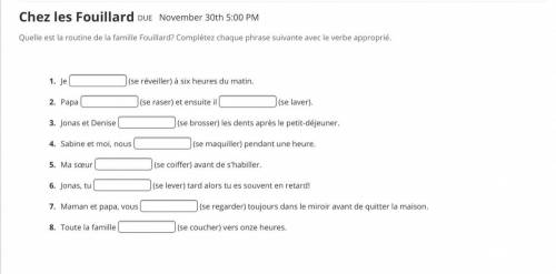 Please help me with this French work.